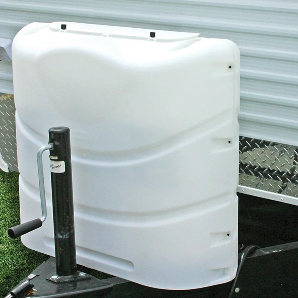 Camco 40542 - Polar Ivory Polyethylene Heavy Duty Cover for Dual 20 or 30 lbs Tanks