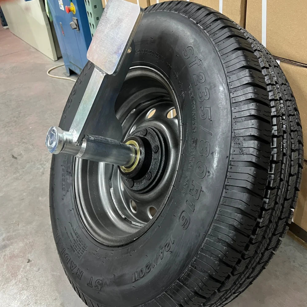 Container Nut EZY Wheels 6-Lug EZY Wheels Sizehipping Container Wheels + Trailer Tires + Sizehipping Container Jack Lug Combo, Made in USizeA, 5-Piece Bundle