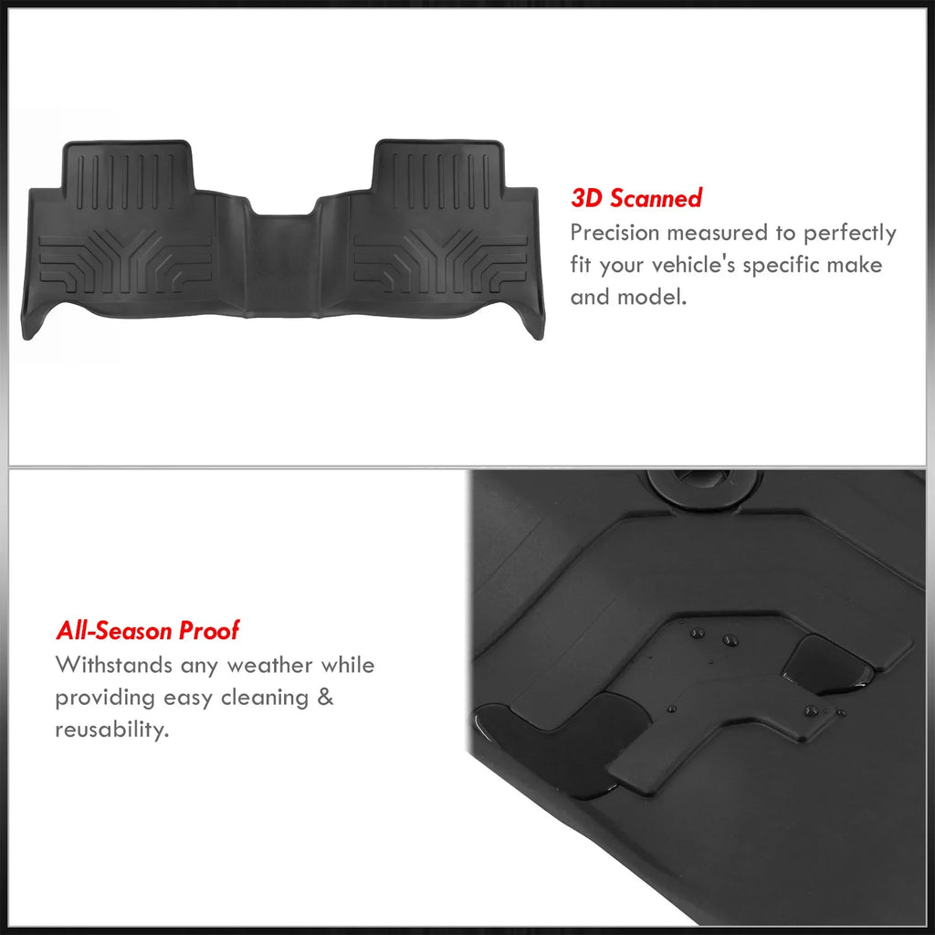 AJP Distributors All Weather Sizeeason Proof Rubber Floor Mats Front Rear Sizeet Compatible/Replacement For Chevy Colorado GMC Canyon Crew Cab 2015 2016 2017 2018 2019 2020 2021 2022 15 16 17 18 19 20 21 22