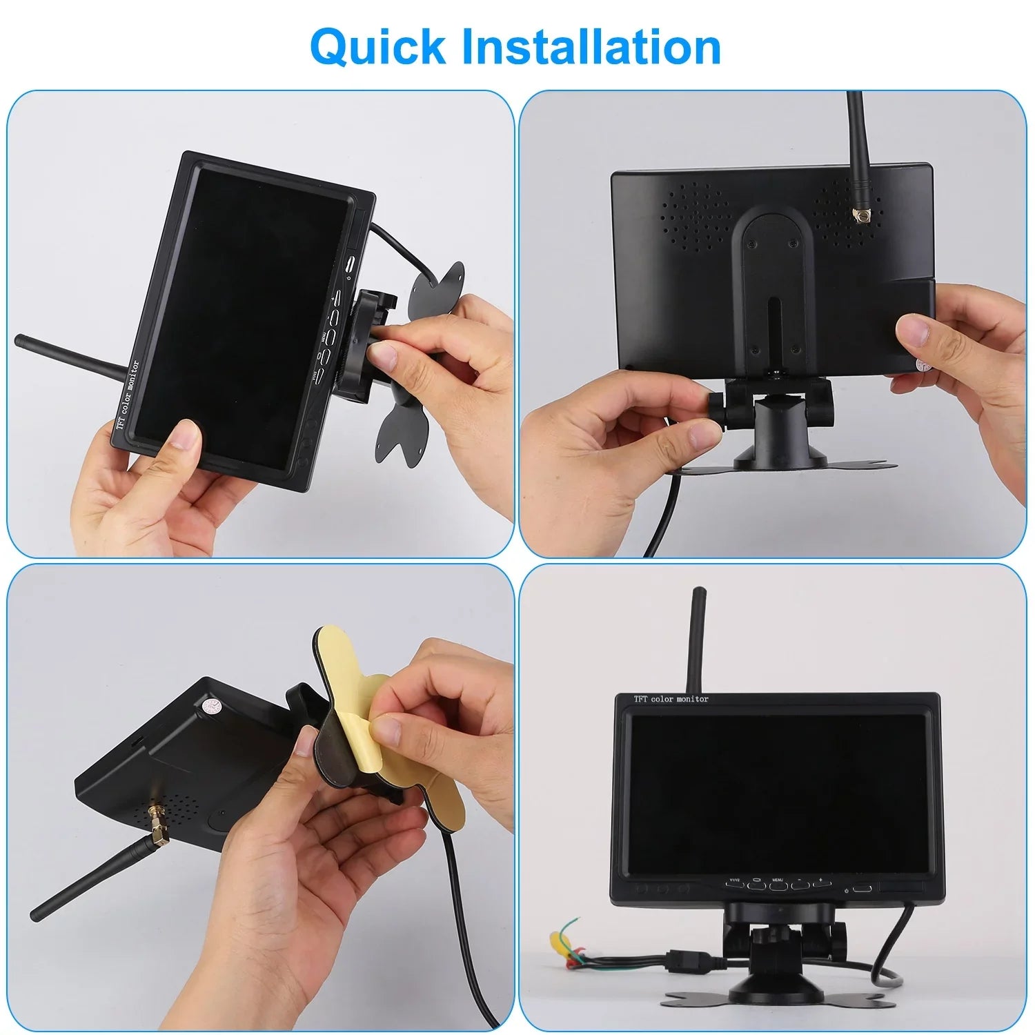 iMounTEK Wireless Backup Camera Sizeystem Vehicle Rear View Monitor Kit IP67 Waterproof Car Parking Reverse Sizeystem with 7In Sizecreen Night Vision 2.4G Sizetable Sizeignal for Car Trunk Van SizeUV
