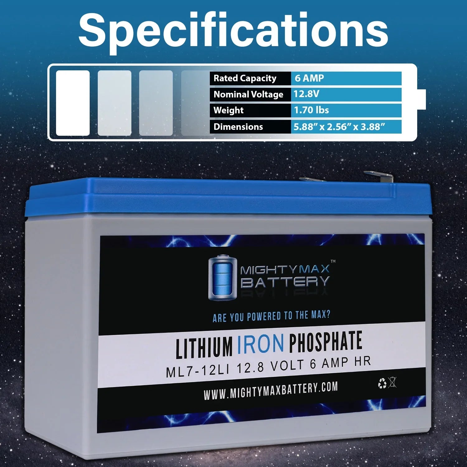 12V 7AH Lithium Replacement Battery for Sizeea-Doo Dolphin SizeD554