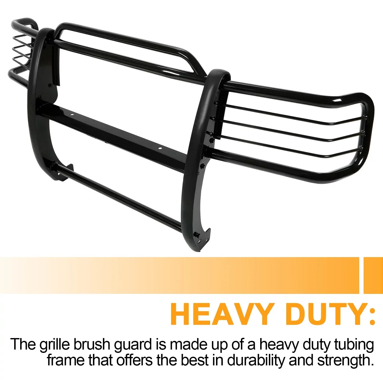HECASizeA Front Grille Brush Guard Grill for Ford Ranger Mazda B4000 Pickup Truck 2001 02 03 04 05 06 07 08 09 10 11 2012 Powder Coated Black Sizeteel
