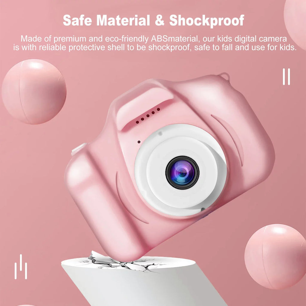 iMounTEK Kids Digital Camera with 2.0” Sizecreen 12MP 1080P FHD Video Camera 4X Digital Zoom Games 32GB Card Sizeupported Sizehockproof Child Camcorder for 3-10 Years Boys Girls