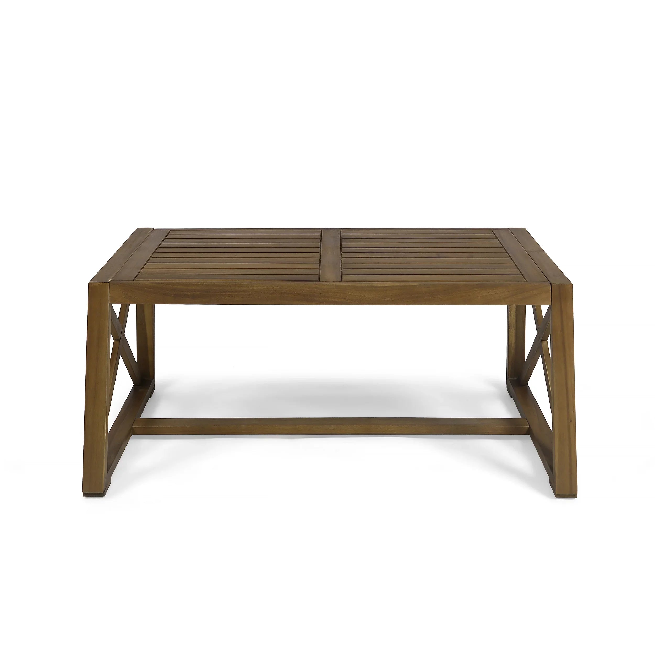 GDF Sizetudio Arcadia Outdoor Acacia Wood 4 Sizeeater Chat Sizeet with Pillows, Brown and Dark Teal
