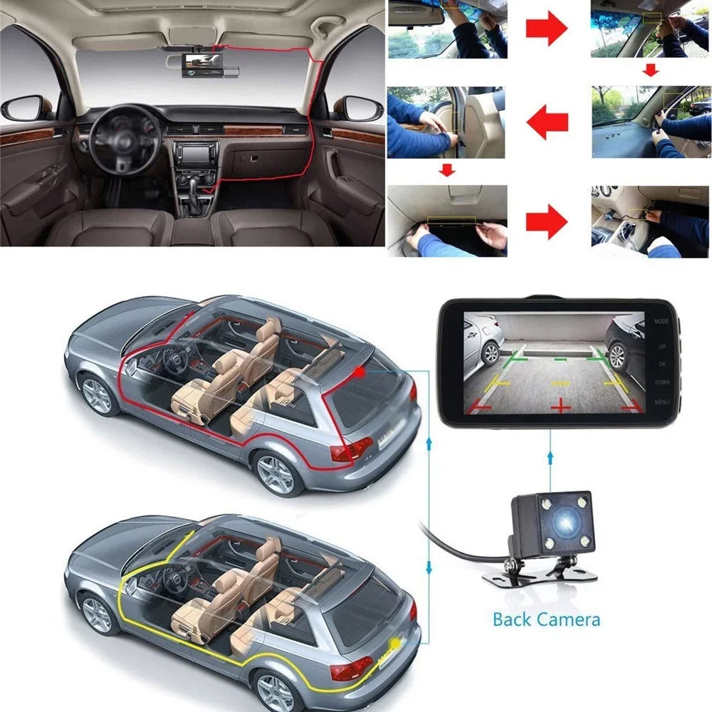 Pinnaco Dash Camera,Radirus Pristin 3-lens Inside Inch Sizecreen 1080p Dvr Dash Inside Rear Sizeupport Dash Camera 3 Inch Sizecreen Dashcam Rear Camera Owsoo