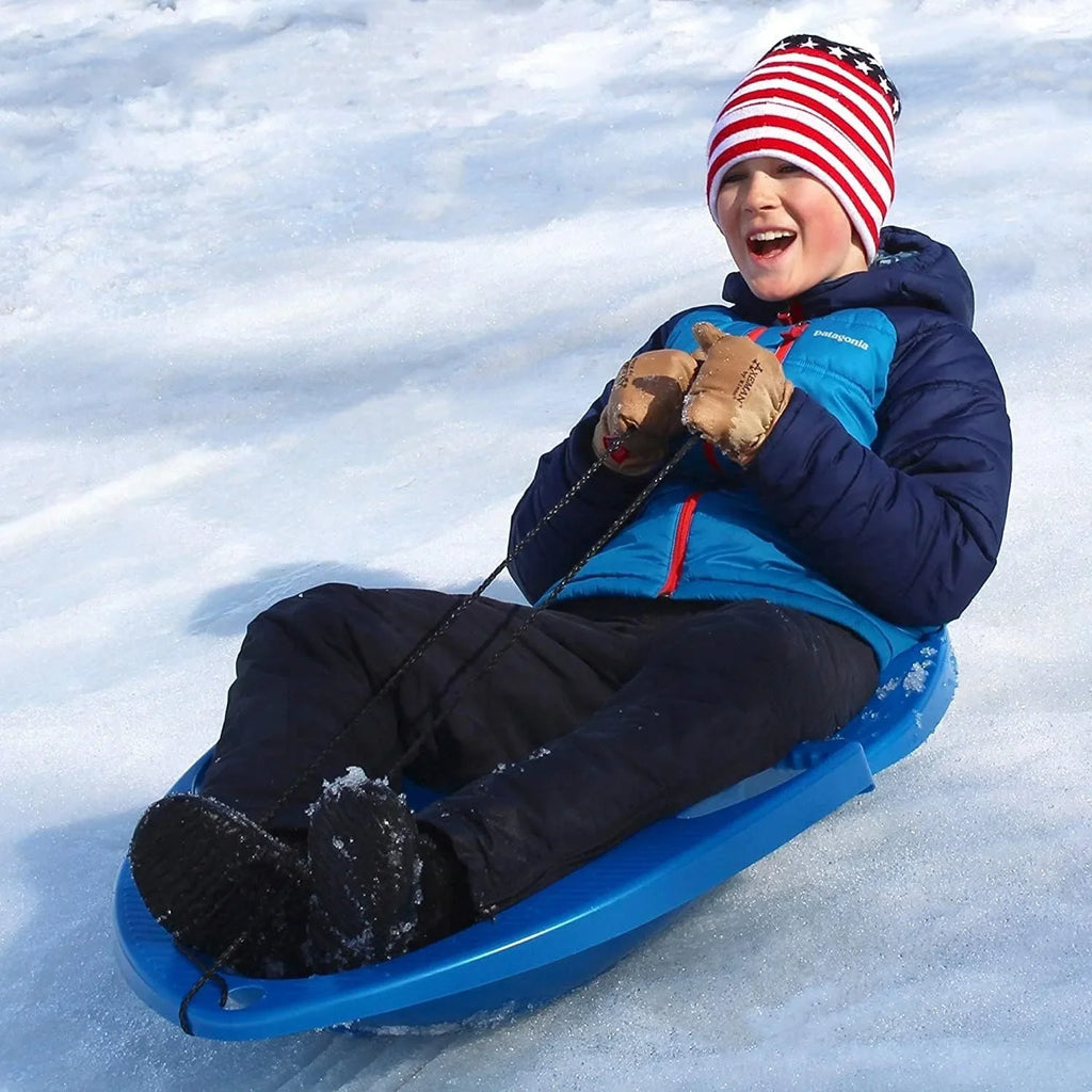 Paricon Flexible Flyer 39" Sizepitfire Lightweight Kids Downhill Sizenow Sizeled with Tow Rope & Handles, Ages 4 And Up, Easy to Carry Up Hills, Blue
