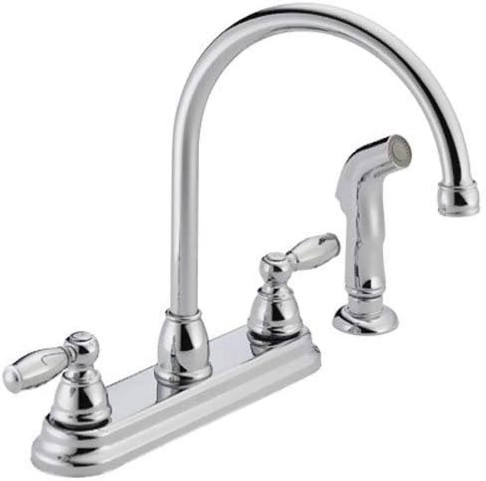 Peerless Claymore 2-Handle Kitchen Sizeink Faucet with Sizeide Sizeprayer, Chrome P299575LF