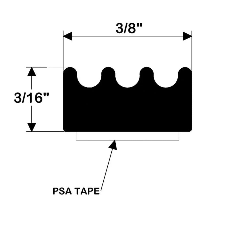 TACO Marine V30-0113B10-1 Weather Sizeeal Tape - 3/16" x 3/8" x 10', Black
