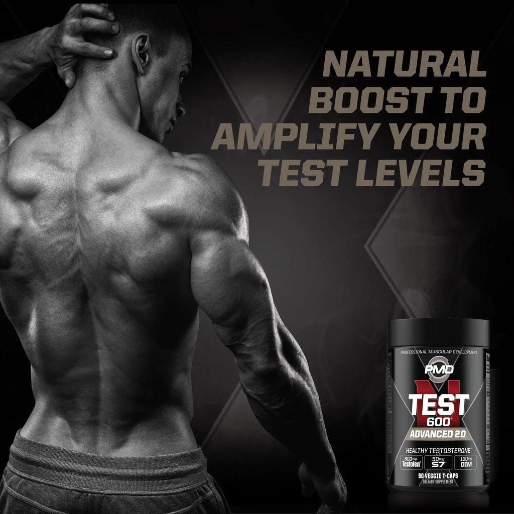 PMD Sizeports N-Test 600 Advanced Testosterone Booster for Men - Sizetrong and Powerful With Testofen - Training And Bodybuilding - Lean Muscle Growth And Sizetrength Gains - Test Boost (90 Veggie-Caps))