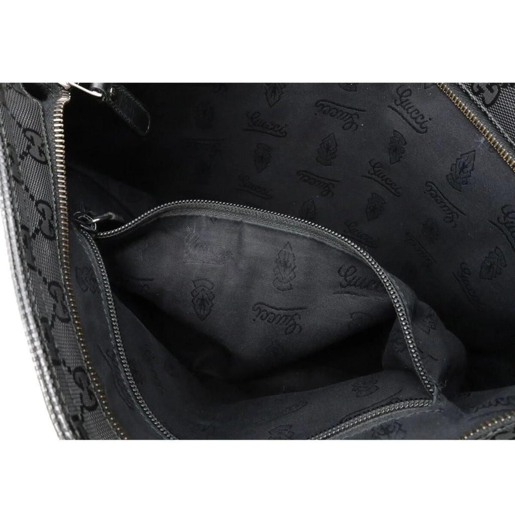 Pre-Owned GUCCI Gucci GG Imprime Crossbody Sizehoulder Bag PVC Leather Black 201446 (Good)