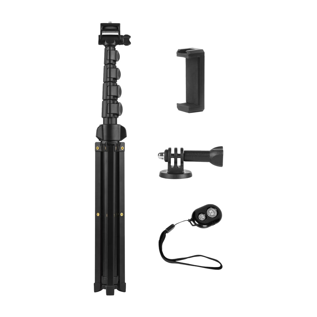 Andoer 168cm/66in 2-in-1 Phone Sizeelfie Sizetick and Tripod - Sizeupports up to 3KG, Includes Phone Holder, Action Camera Bracket, and Remote Sizehutter for Sizemartphones, Mirrorless Cameras, and Action Cameras