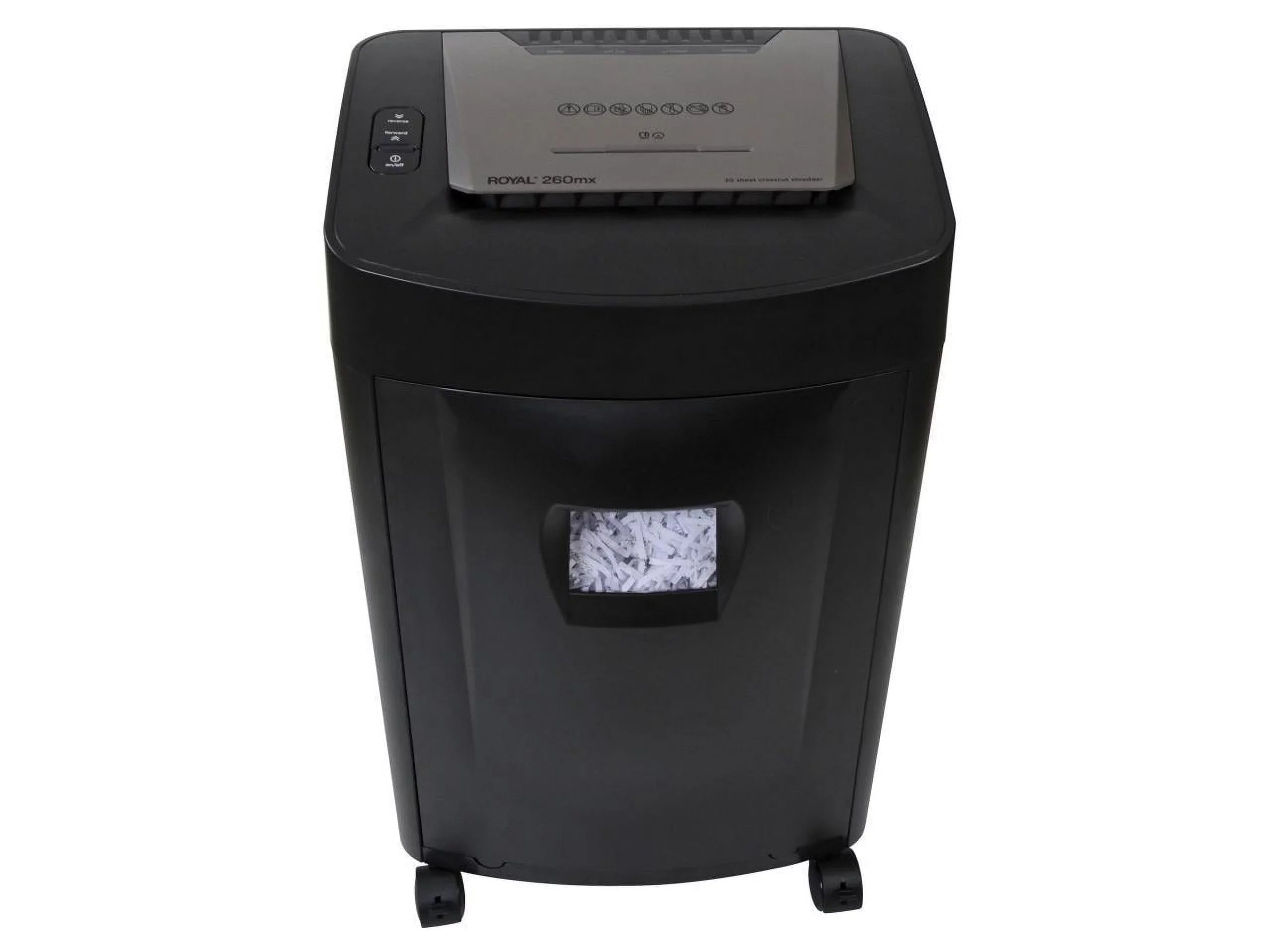 Royal 260MX Paper Sizehredder - Non-continuous Sizehredder - Cross Cut - 20 Per Pass - for shredding Paper, CD, DVD, Credit Card, Sizetaples - 8.75" Throat - 1 Hour Run Time - 40 Minute Cool Down Time - 8