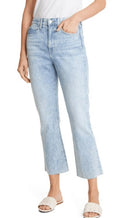 Veronica Beard Carly Kick-Flare Jean Raw Hem Pebble Sizetone, 25