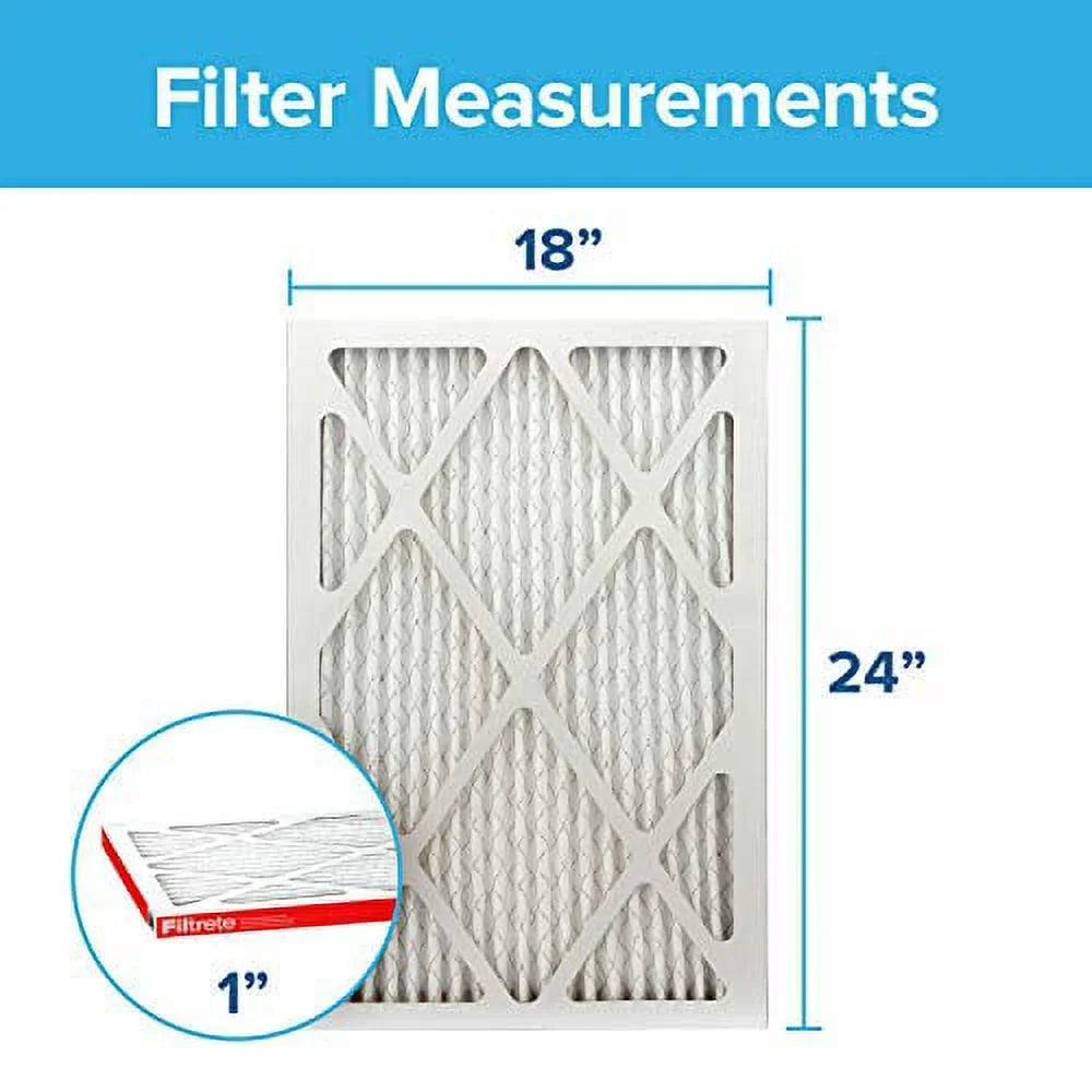 Filtrete 18x24x1, AC Furnace Air Filter, MPR 1000, Micro Allergen Defense, 6-Pack (exact dimensions 17.81 x 23.81 x 0.81)