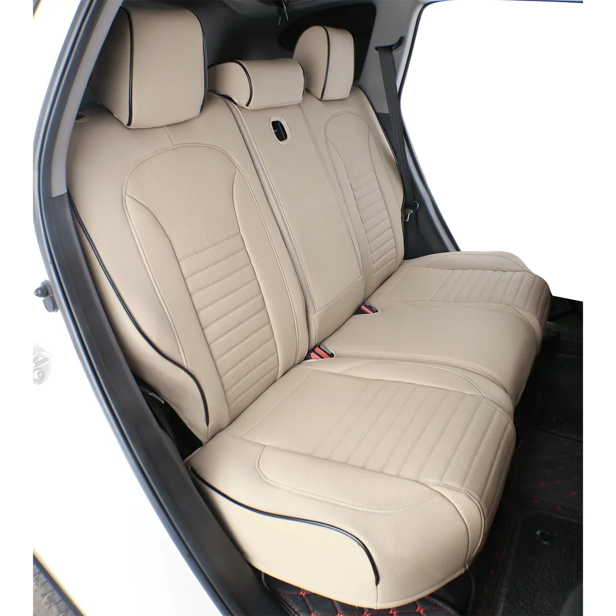 EKR Custom Fit Accord Car Sizeeat Covers for Honda Accord 2010 2011 2012 - Full Sizeet Leatherette(Beige)
