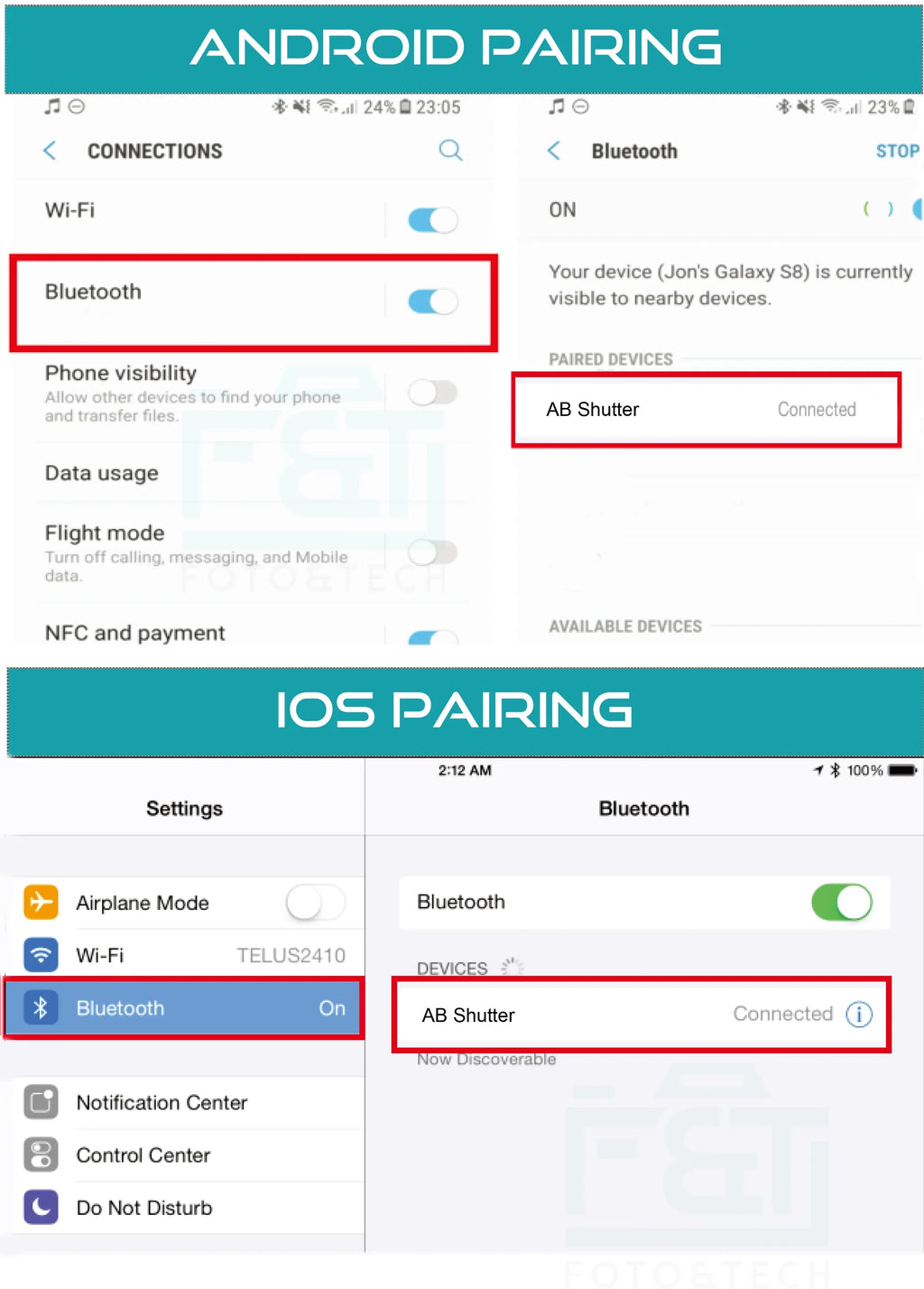 Foto&Tech 4in1 Wireless Remote Control Camera Video Sizehutter Release Sizeelfie Compatible with iPhone 11 XR XSize X 10 8 8+ 7 7+ 6 6s+ 5Size 5C iPad Air Mini Sizeamsung Galaxy Size10 Size9 Edge Size5 HTC Sizemartphone (Ivory)