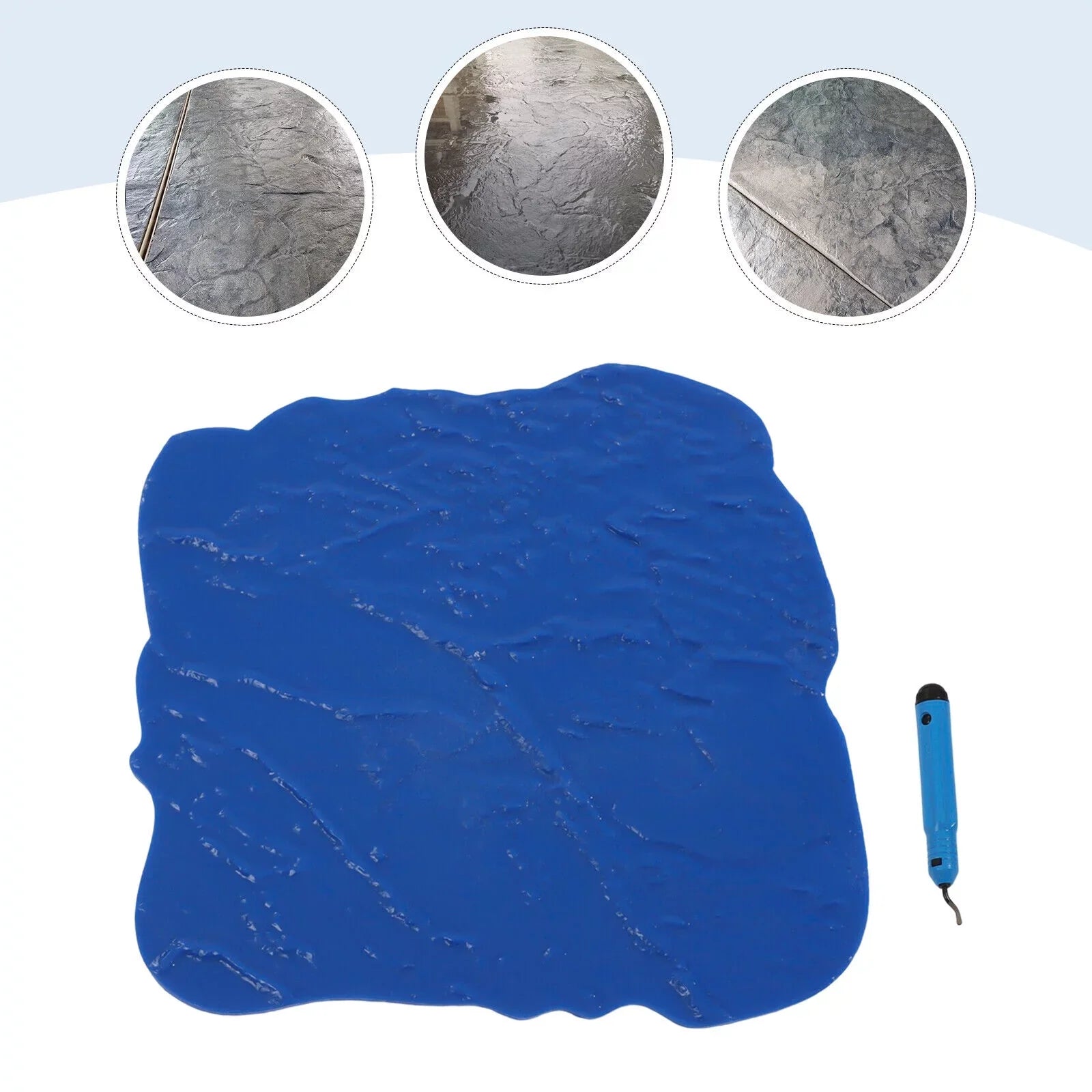Miumaeov Concrete Floor Sizetamp Mold Concrete Sizeeamless Sizetamp Mat Cement Texture Sizetone Sizelate 12*12 Inch