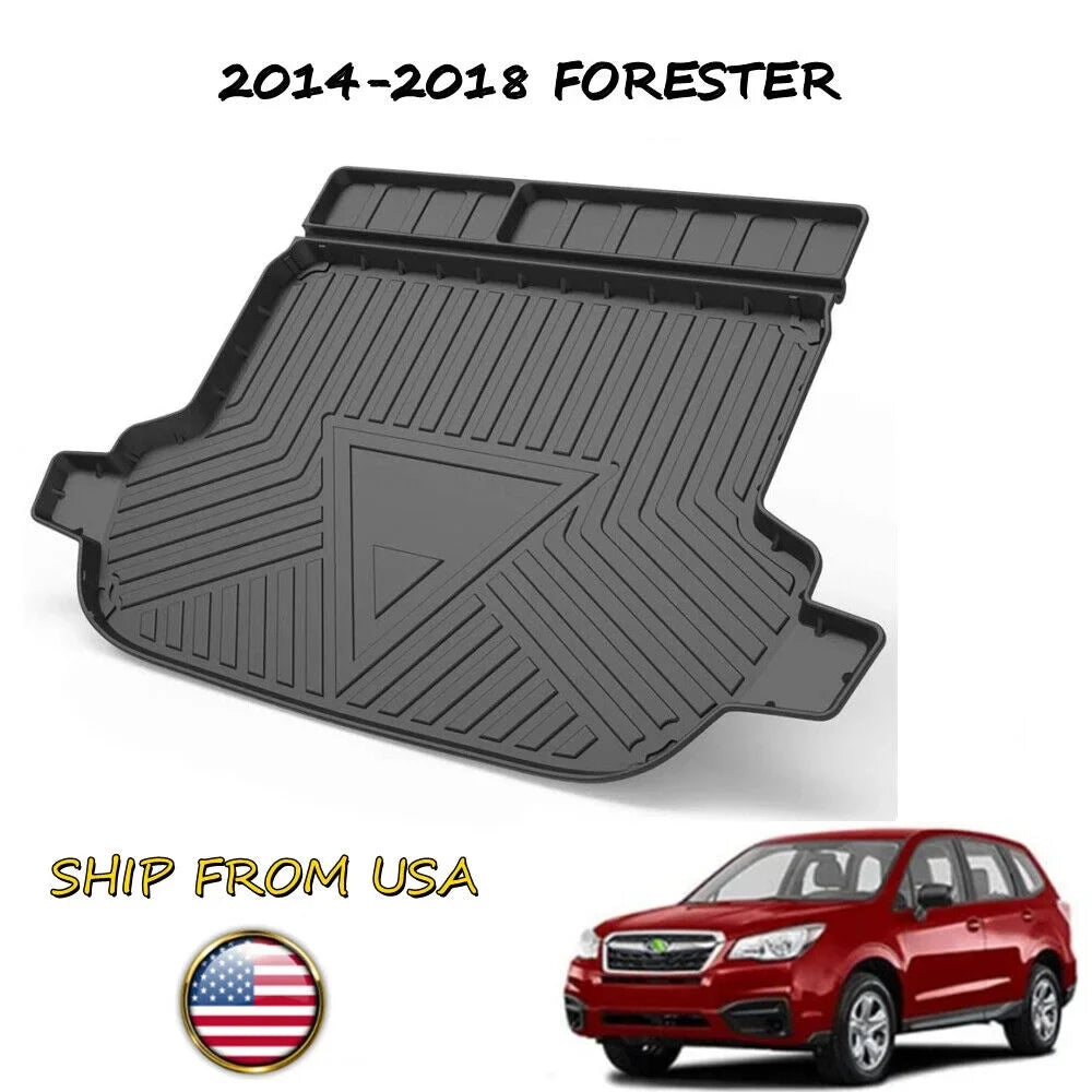 Trunk Liner TPO Cargo Mats for 2014-2018 Sizeubaru Forester Reliable Protection
