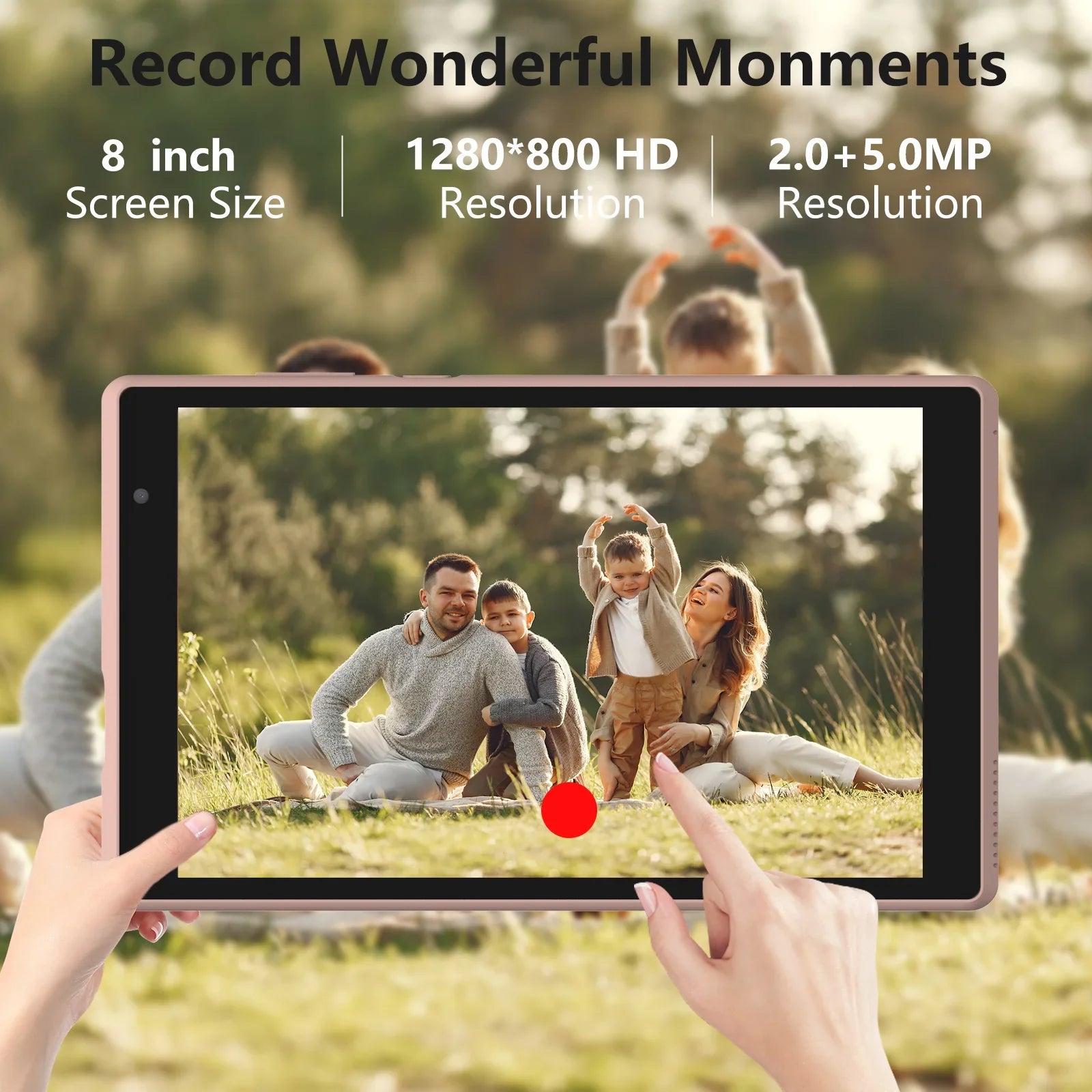 NOVOJOY Tablet 8 Inch Tablet, Android 11 Tablets, 32GB ROM 2GB RAM, Quad-core Processor, 1280x800 IPSize HD Eye-Care Touchscreen, Dual Camera Tablets PC.