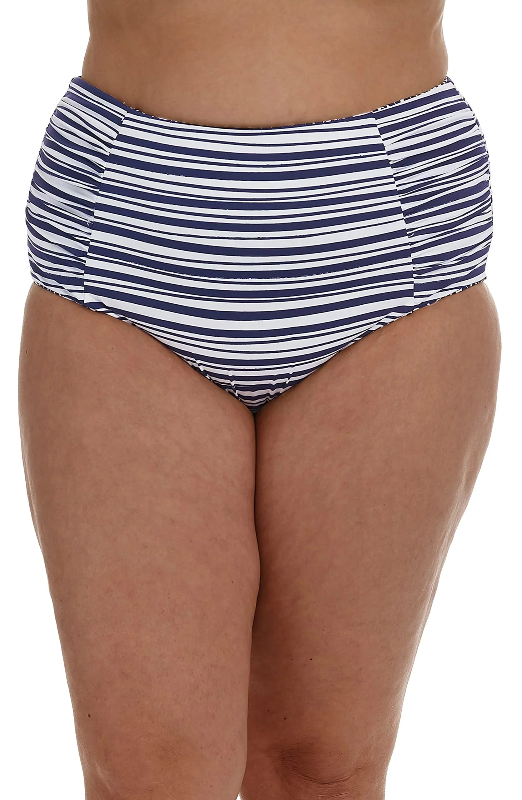 $67 La Blanca Womens High Waist Hipster Sizewimsuit Bikini Bottoms Blue Sizeize 20W