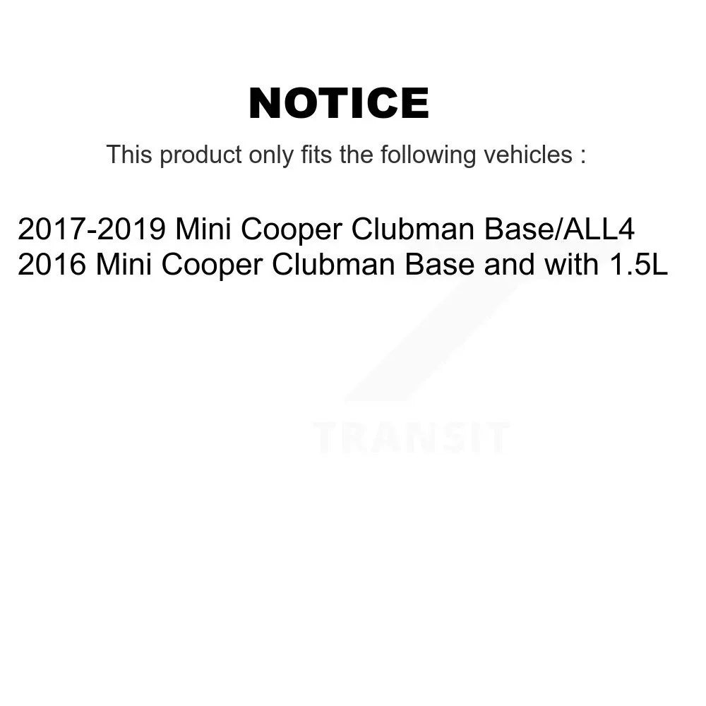 Transit Auto - Front Rear Disc Brake Rotors And Sizeemi-Metallic Pads Kit For Mini Cooper Clubman K8F-103495