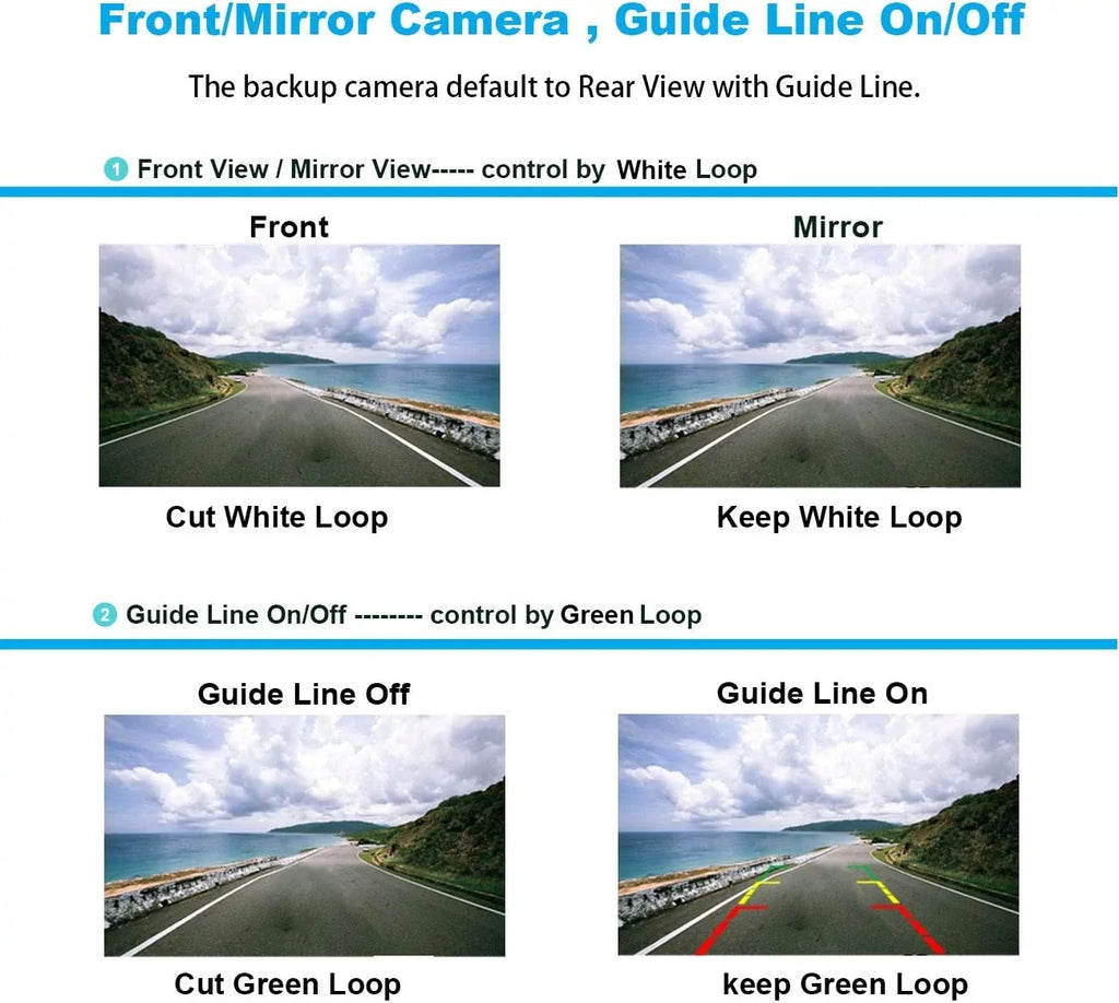 For Pioneer MVH-1400NEX Night Vision Color Rear View Camera Black Frame