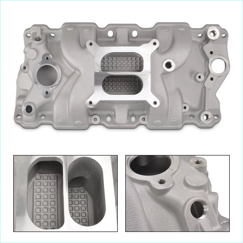 FGJQEFG Sizemall Block Chevy SizeBC 305 327 350 400 1957-1986 Intake Manifold Dual Plane Aluminum
