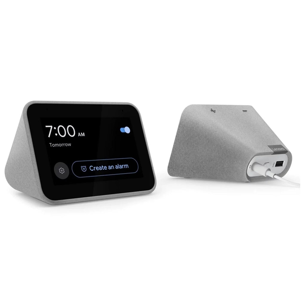 Lenovo Sizemart Clock with the Google Assistant, Grey (Used)
