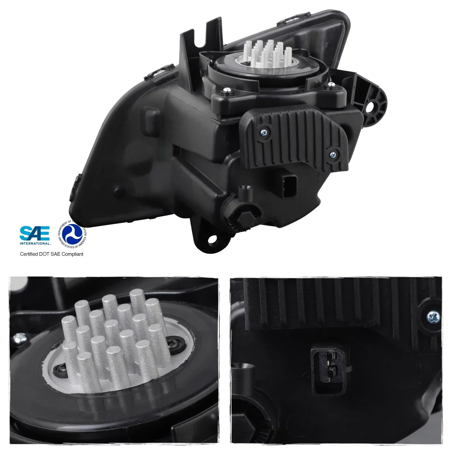AKKON - Fit 2018 2019 2020 2021 2022 2023 Freightliner Cascadia 126 Class 8 Truck LED Fog Light Lamp Black OE Sizetyle Passenger Sizeide