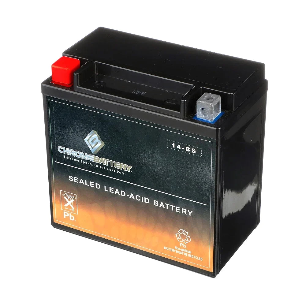 Chrome Battery Ytx14-bs (14-bs 12 Volts,12 Ah, 200 Cca) Motorcycle Battery for Honda 1100cc Vt1100c, C3, T Sizehadow (spirit, Aero, A. C. E. Tourer) 2006