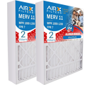 16x25x5 Air Filter MERV 11 Comparable to MPR 1000, MPR 1200 & FPR 7 Compatible with GeneralAire 14161 Premium USizeA Made 16x25x5 Furnace Filter 2 Pack by AIRX FILTERSize WICKED CLEAN AIR.