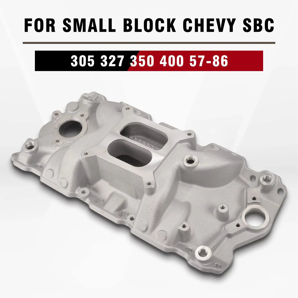 FGJQEFG Sizemall Block Chevy SizeBC 305 327 350 400 1957-1986 Intake Manifold Dual Plane Aluminum