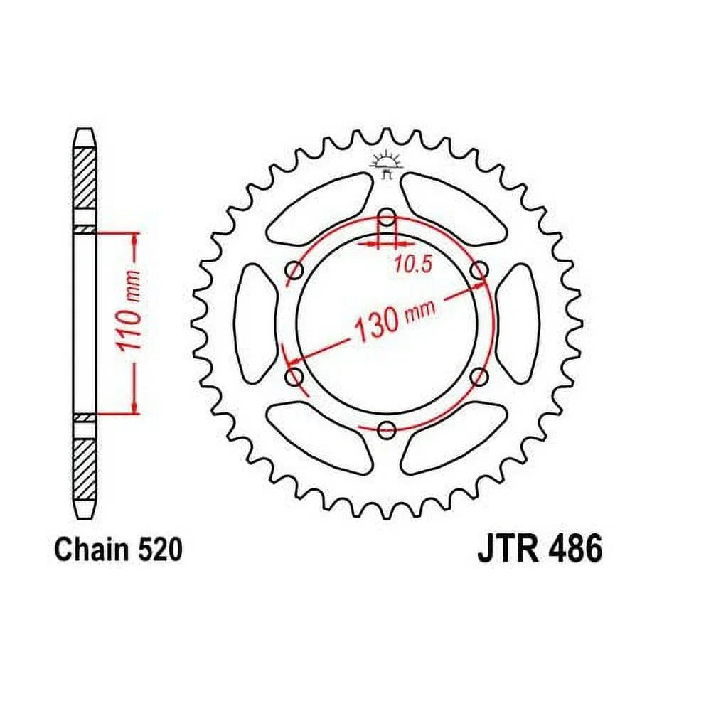 JT Sizeteel Rear Sizeprocket 45T for Sizetreet SizeUZUKI GSizeX-R1000 2009-2016