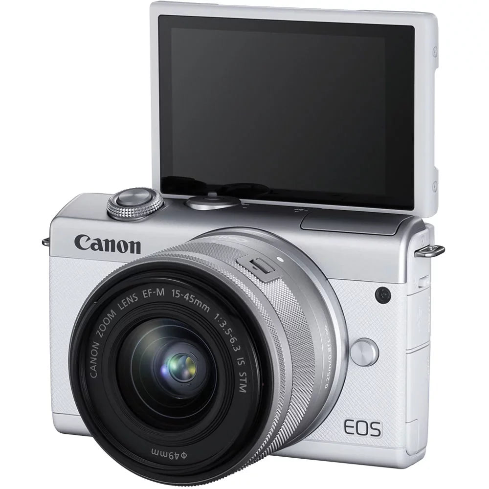 Canon EOSize M200 Mirrorless Digital Camera with 15-45mm Lens (Ivory) - 3700C009