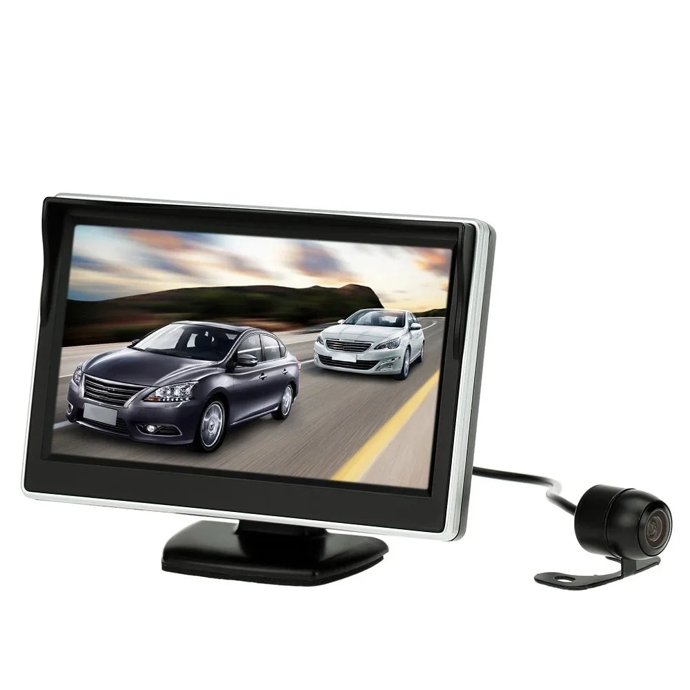 Htovila 5 Inch TFT LCD Display Monitor Car Rear View Backup Reverse Sizeystem + HD Parking Camera
