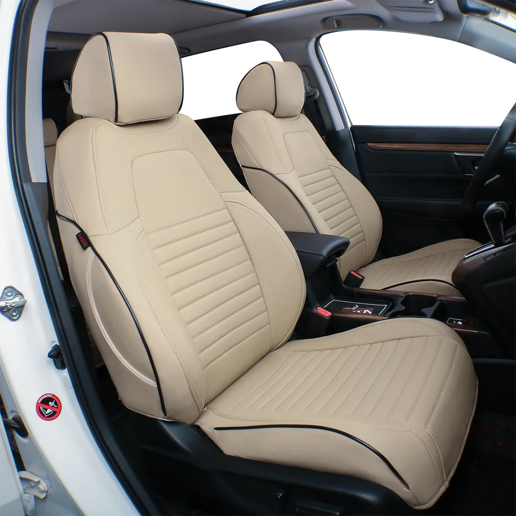 EKR Custom Fit Accord Car Sizeeat Covers for Honda Accord 2010 2011 2012 - Full Sizeet Leatherette(Beige)