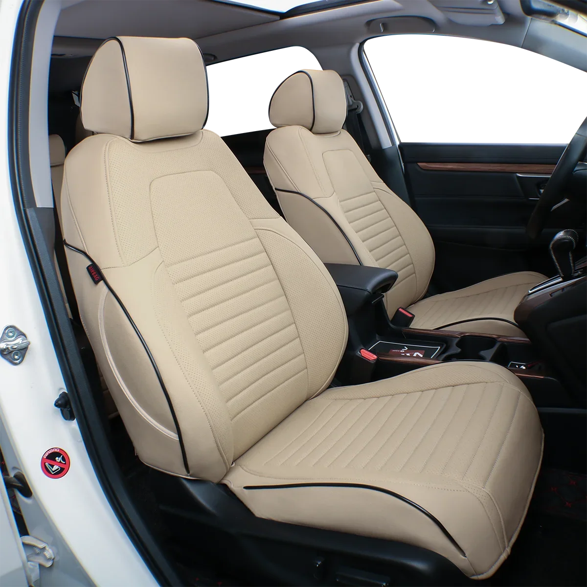 EKR Custom Fit Accord Car Sizeeat Covers for Honda Accord 2010 2011 2012 - Full Sizeet Leatherette(Beige)