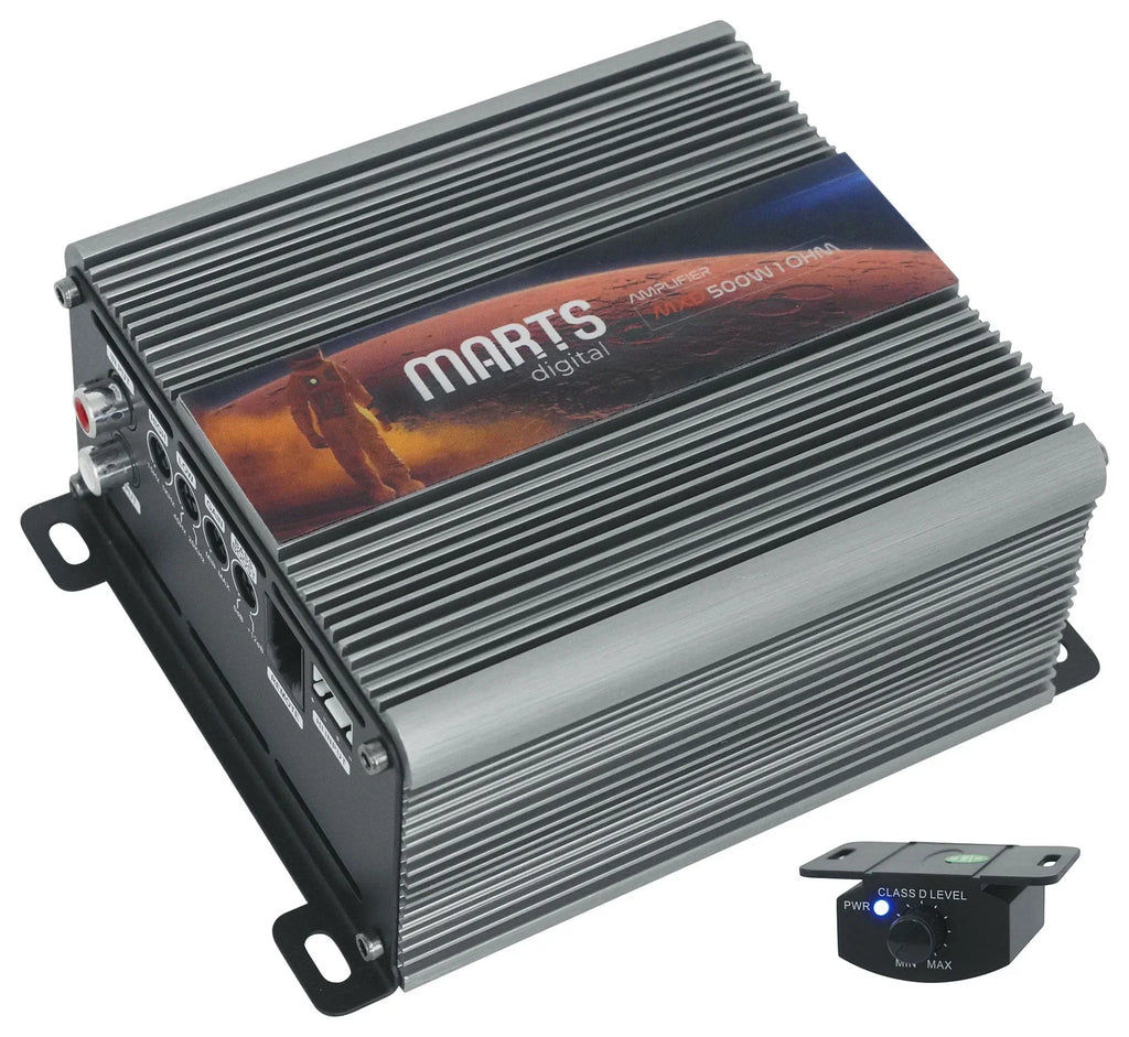 Marts Digital MXD 500 1 OHM 500w RMSize Mono Car Amplifier+Bass Remote+Amp Kit