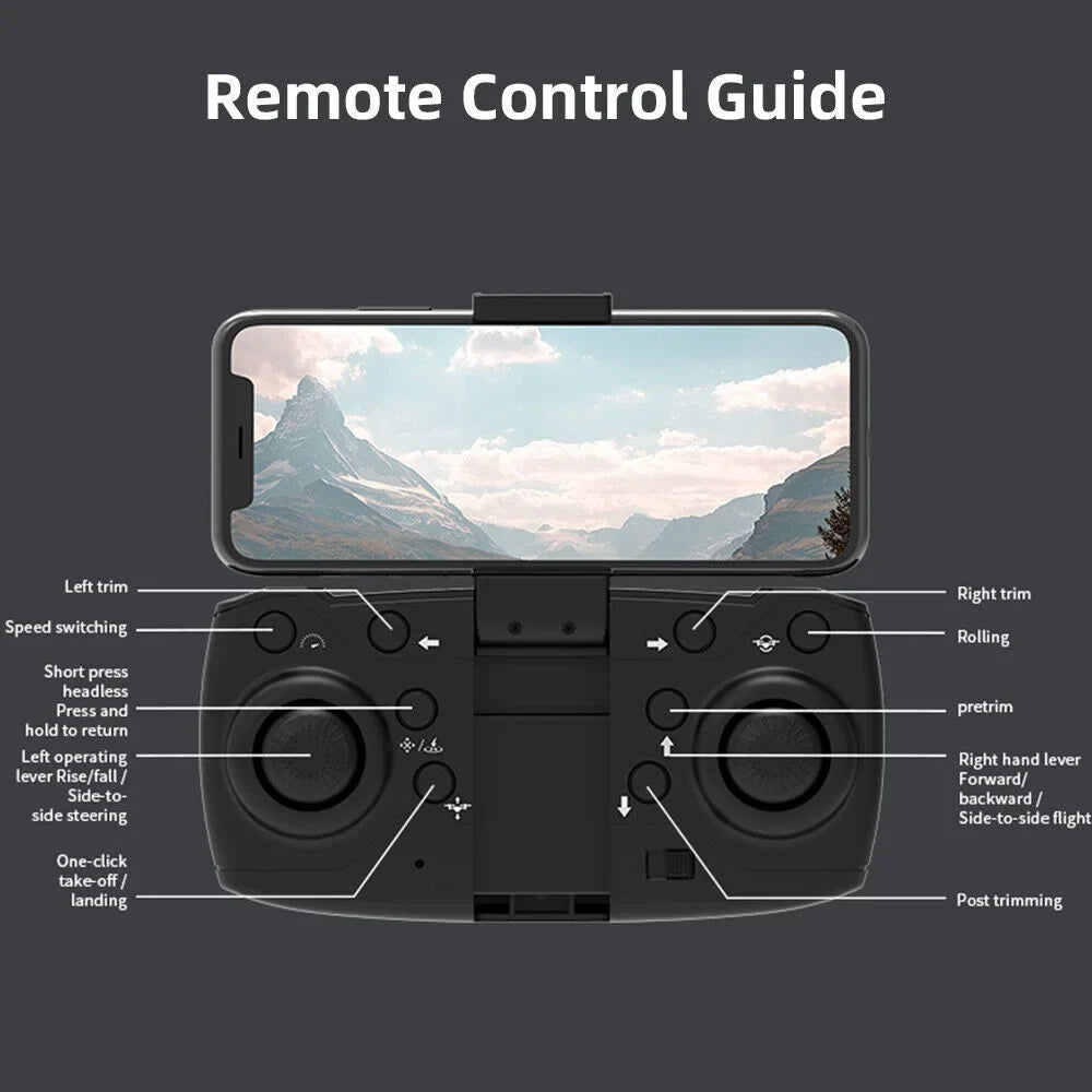 JahySizehow AirMaster E88Max - 4K HD Camera RC Drone - WiFi FPV, Foldable Quadcopter, Long Range