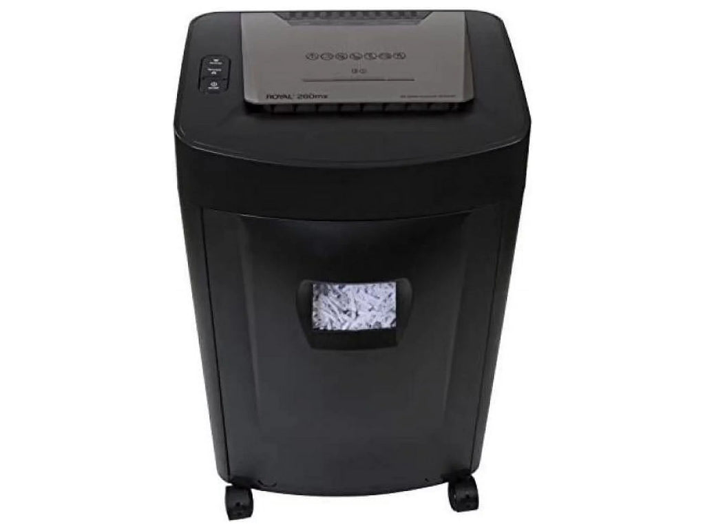 Royal 260MX Paper Sizehredder - Non-continuous Sizehredder - Cross Cut - 20 Per Pass - for shredding Paper, CD, DVD, Credit Card, Sizetaples - 8.75" Throat - 1 Hour Run Time - 40 Minute Cool Down Time - 8
