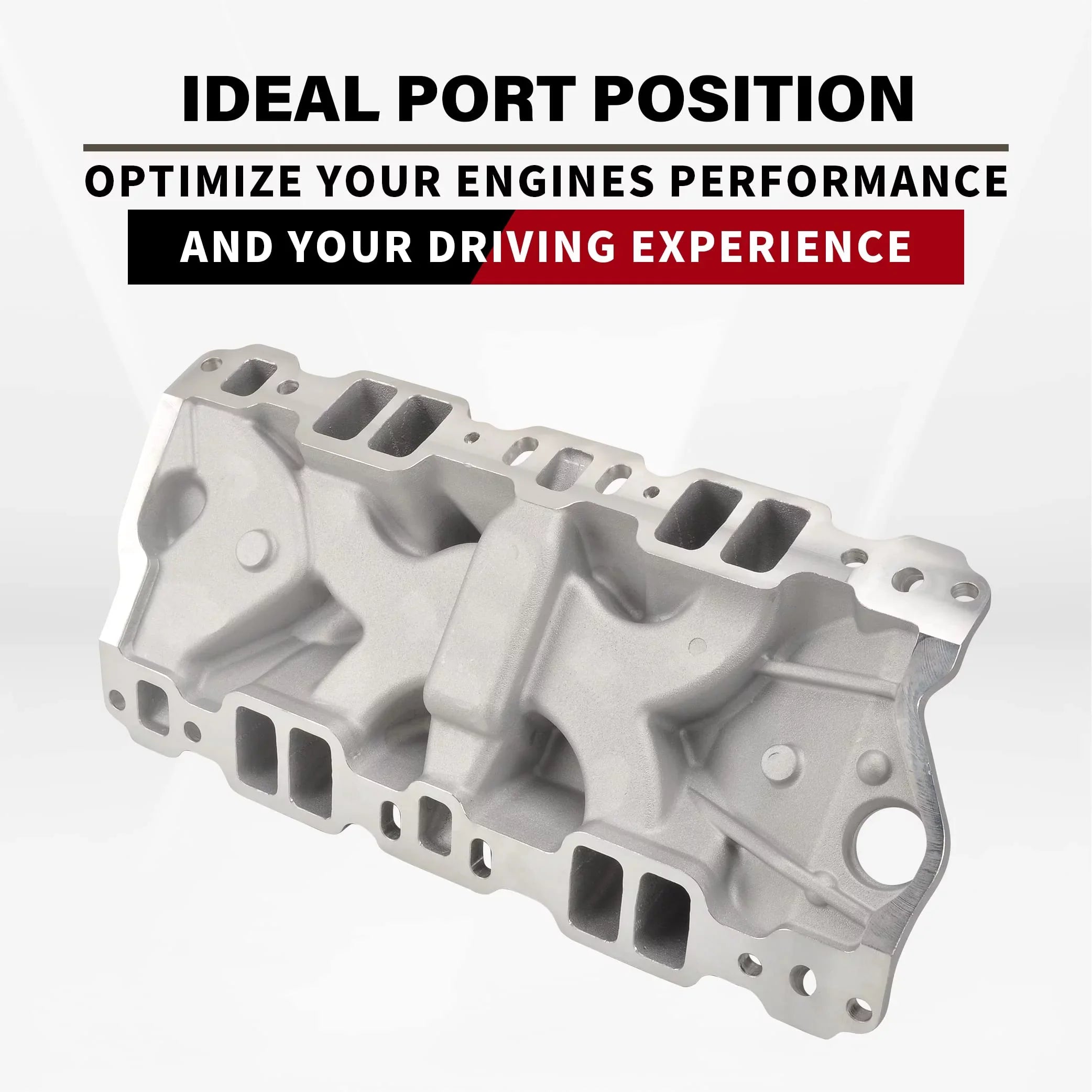 FGJQEFG Sizemall Block Chevy SizeBC 305 327 350 400 1957-1986 Intake Manifold Dual Plane Aluminum