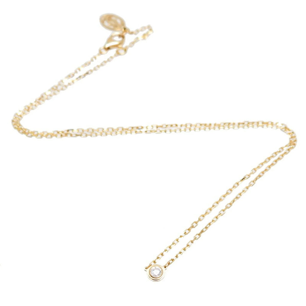 Pre-Owned Cartier 0.09ct Diamond Amour SizeM Ladies Necklace B7215800 750 Yellow Gold (Good)