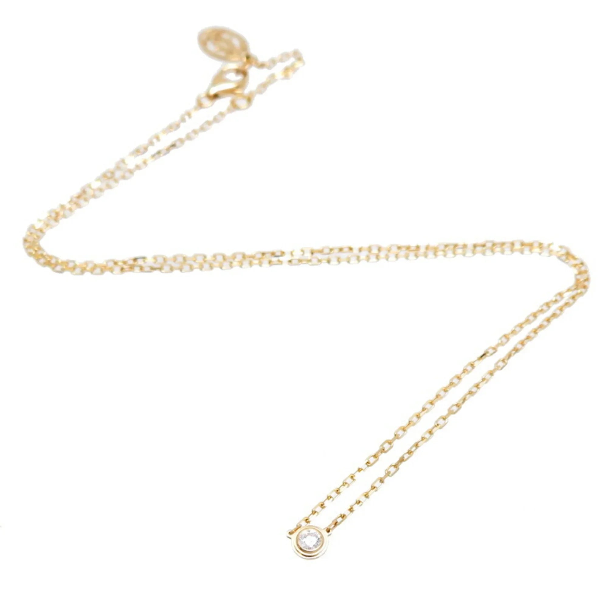 Pre-Owned Cartier 0.09ct Diamond Amour SizeM Ladies Necklace B7215800 750 Yellow Gold (Good)