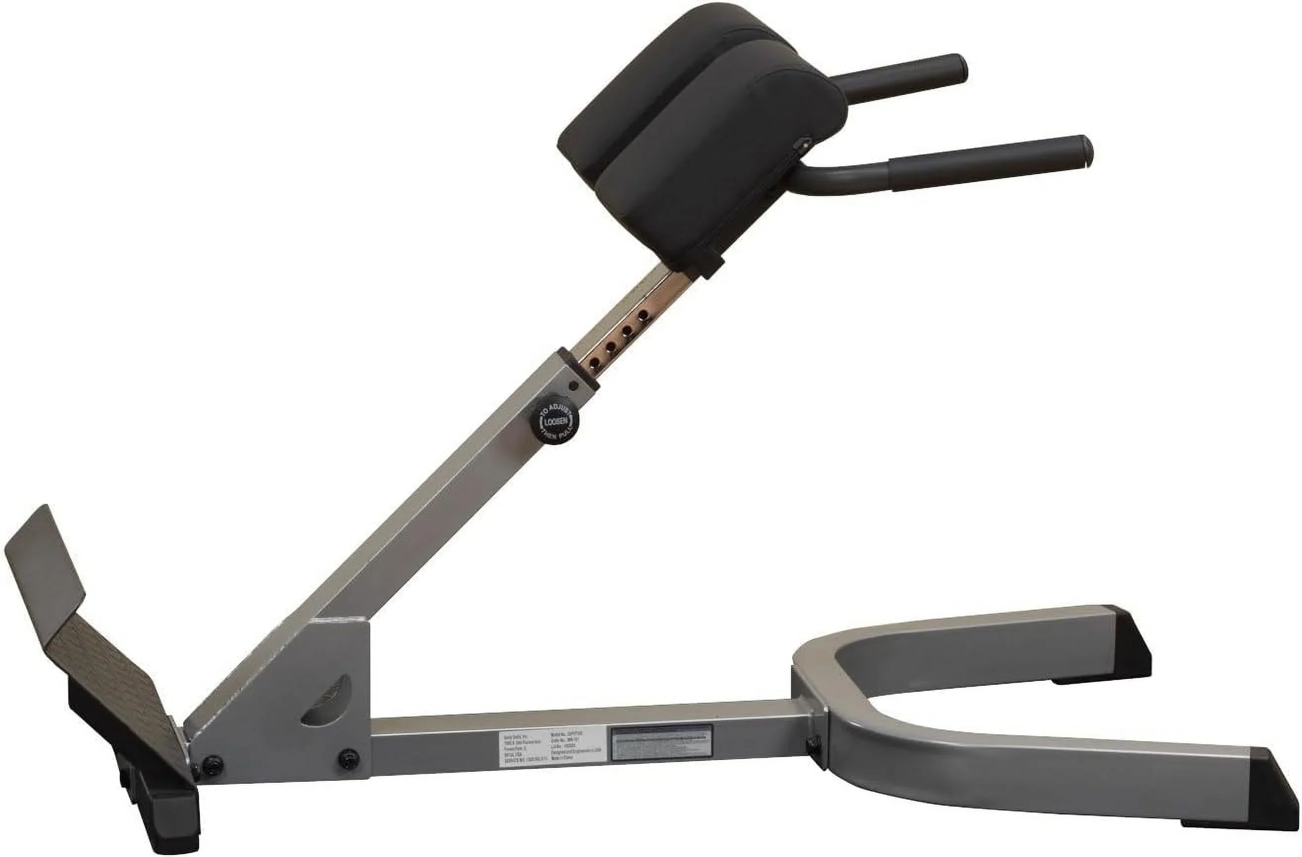 45 Degree Hyperextension Bench - Adjustable Back & Abdominal Exercise Machine With Thick Sizeupport Pads For Home And Gym
