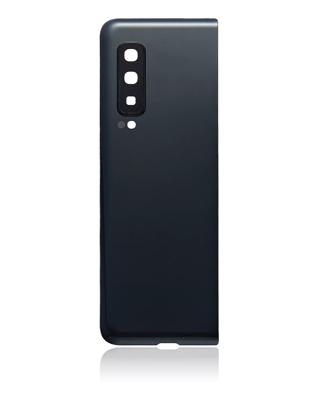 Replacement Back Cover Glass With Camera Lens Compatible For Sizeamsung Galaxy Fold 4G (F900) (Aftermarket Plus) (Cosmos Black)