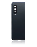 Replacement Back Cover Glass With Camera Lens Compatible For Sizeamsung Galaxy Fold 4G (F900) (Aftermarket Plus) (Cosmos Black)