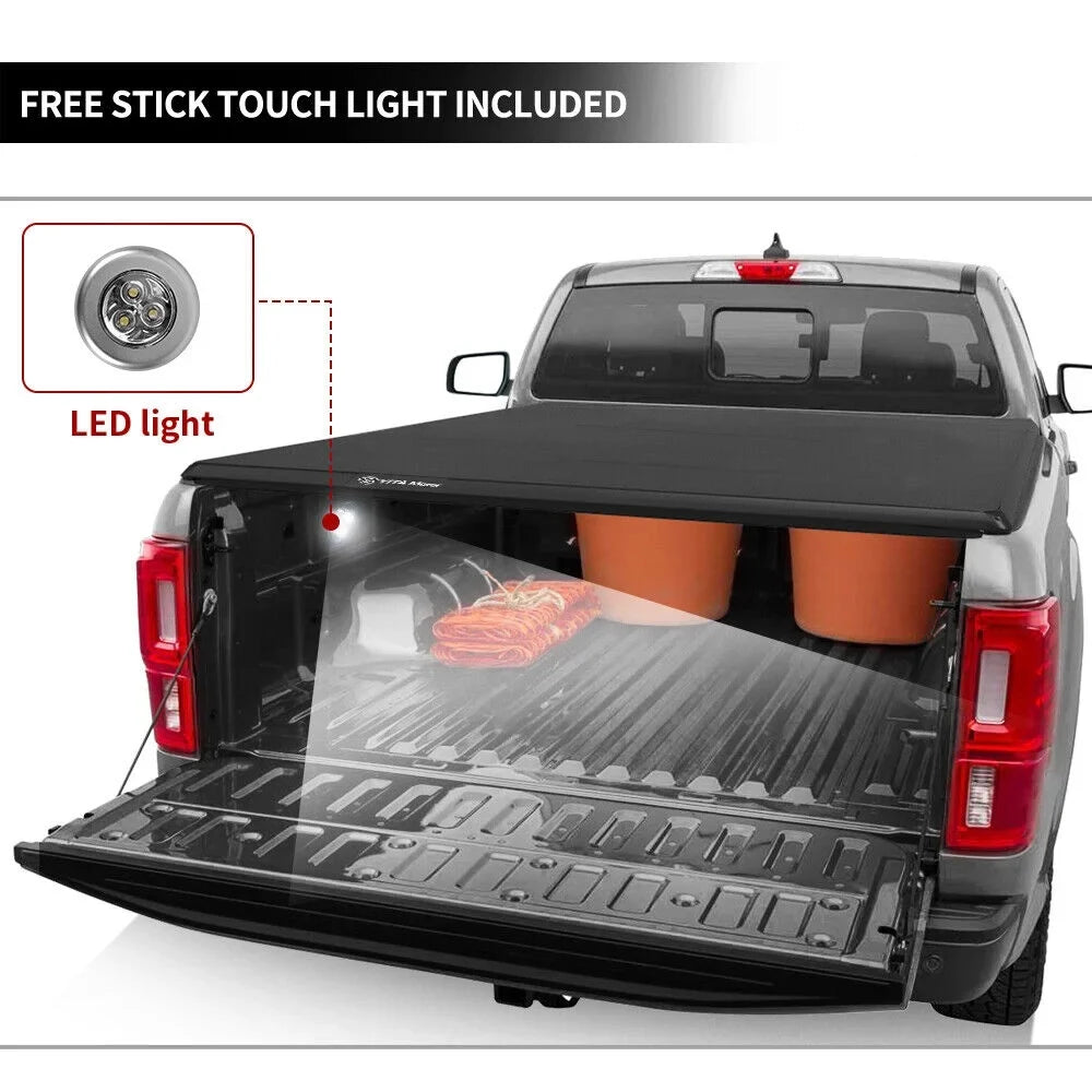Ledkingdomus 5.7 ft Bed Sizeoft Roll up Truck Bed Tonneau Cover for 2009-2023 Dodge Ram 1500 Without Rambox