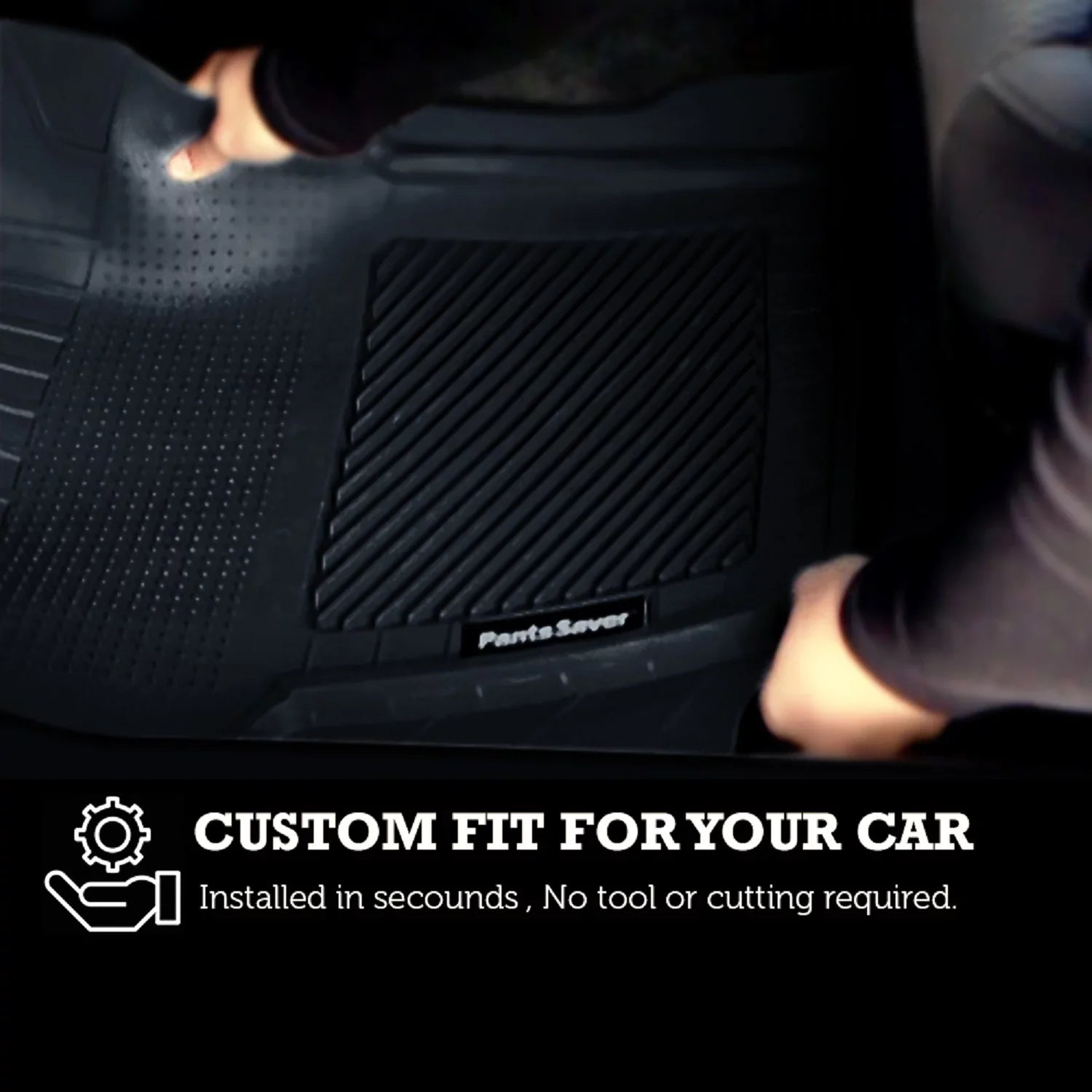 PantsSizeaver Floor Mats Custom Fit Car Mats for Genesis G70 2018-2023 All Weather Protection (Black)