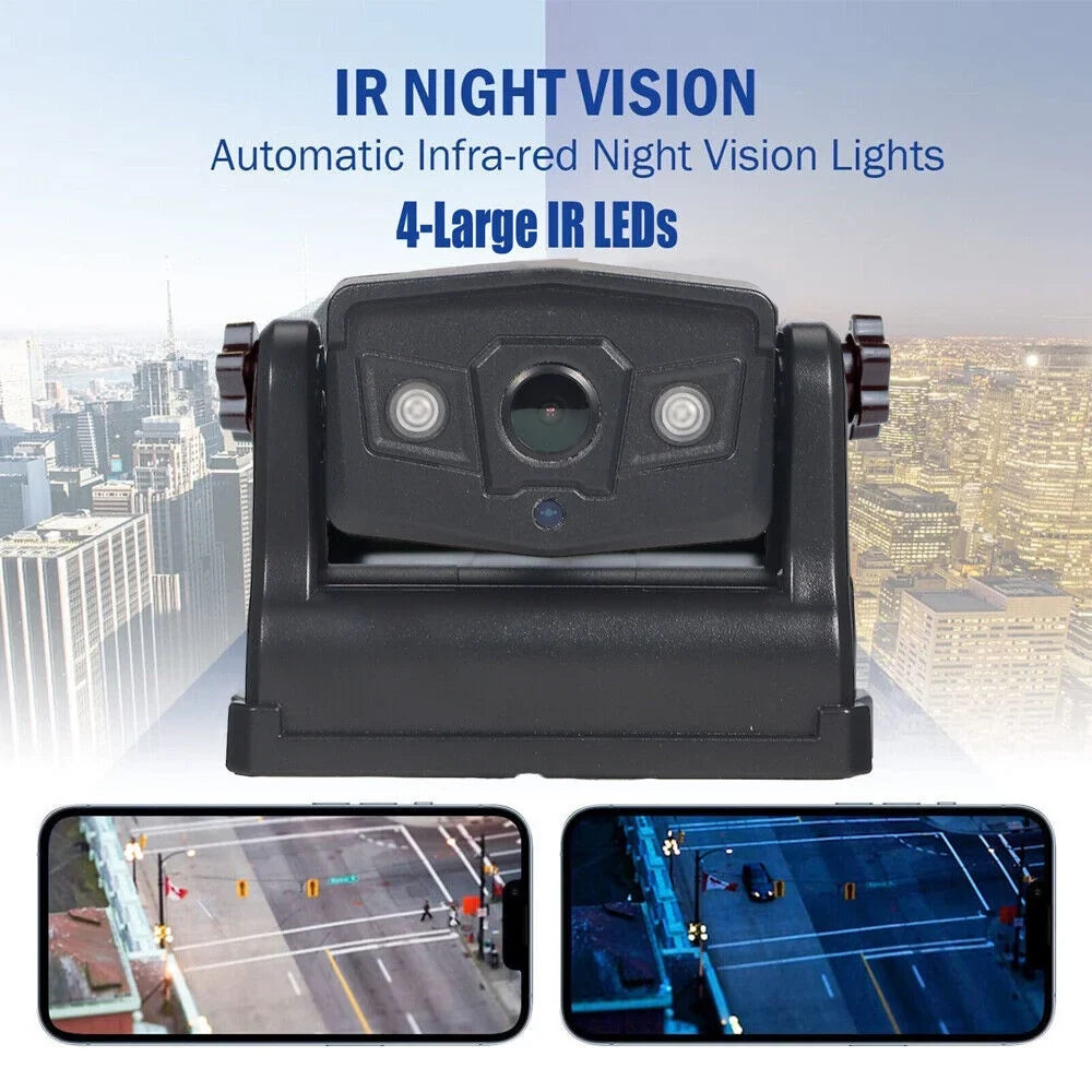 JLLOM Magnetic WiFi Wireless Backup Camera, Front/Rear View Camera 9600mAh Battery