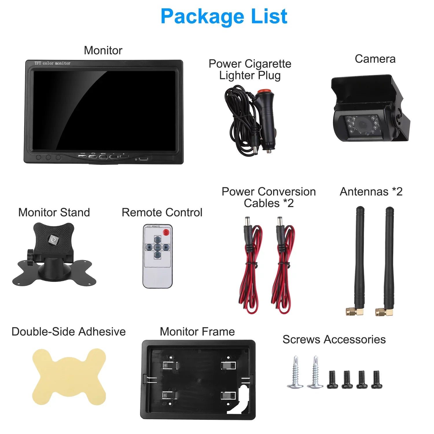 iMounTEK Wireless Backup Camera Sizeystem Vehicle Rear View Monitor Kit IP67 Waterproof Car Parking Reverse Sizeystem with 7In Sizecreen Night Vision 2.4G Sizetable Sizeignal for Car Trunk Van SizeUV